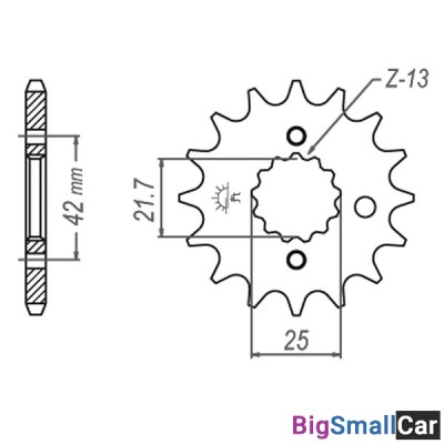 Звезда ведущая JT JTF513.16RB