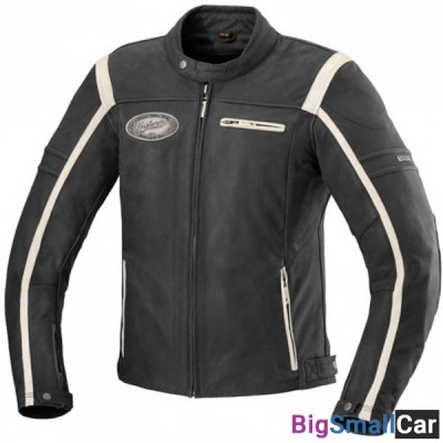 Куртка кожа IXS SHAWN 52 blk/wh X73714-038-52